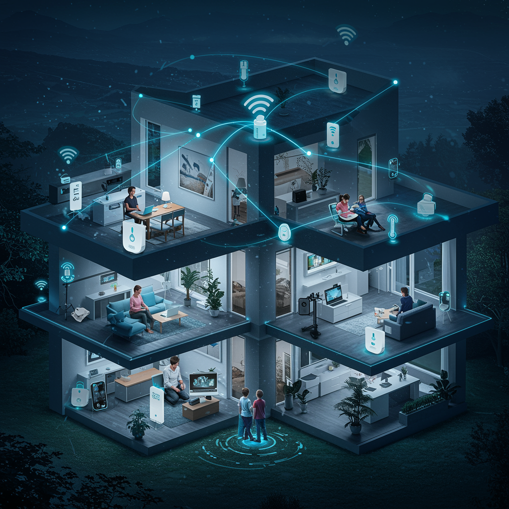Implementing Wireless Mesh Networks in Smart Homes