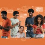 Diverse influencers connecting with their global audience through social media, representing the human element of marketing