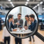 a-magnifying-glass-focusing-on-a-small-distinct-gr