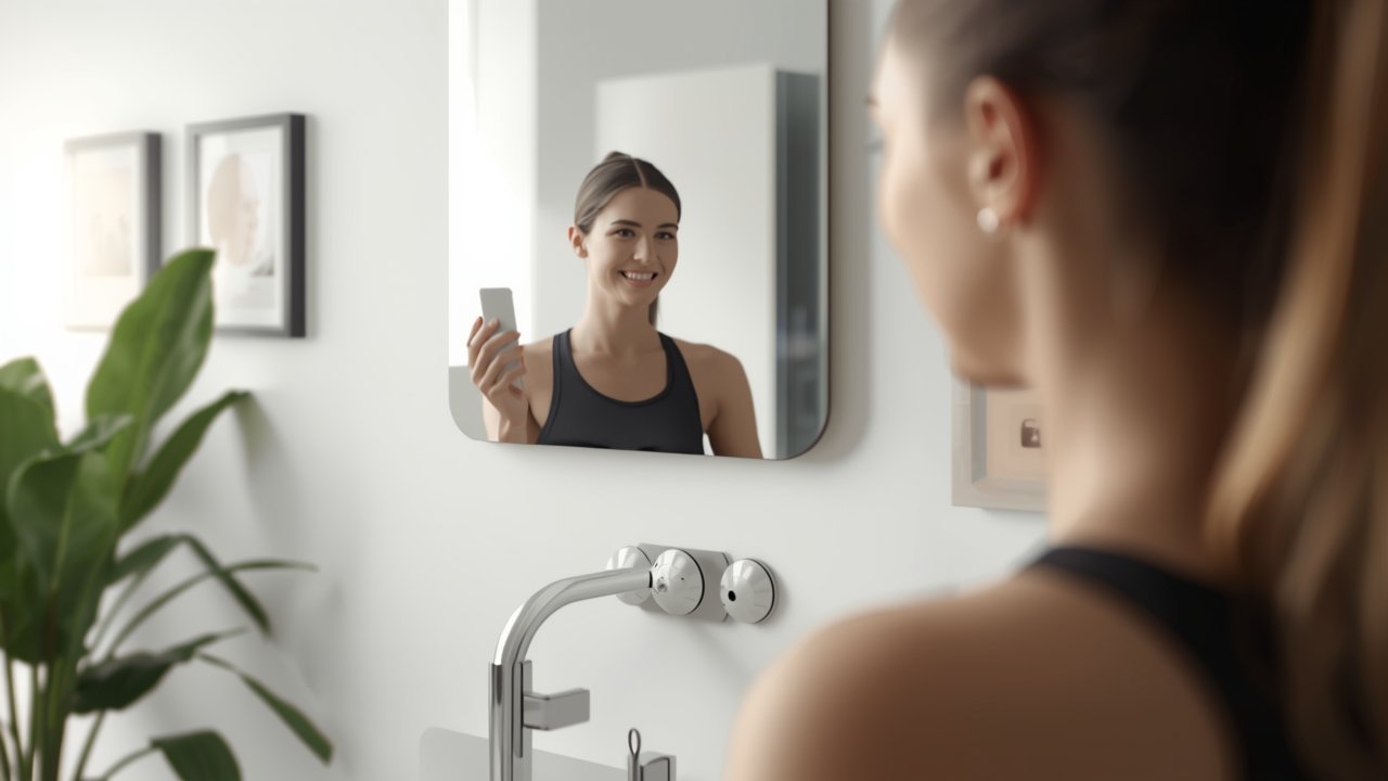 Voice controlled smart mirrors with fitness tracking 9