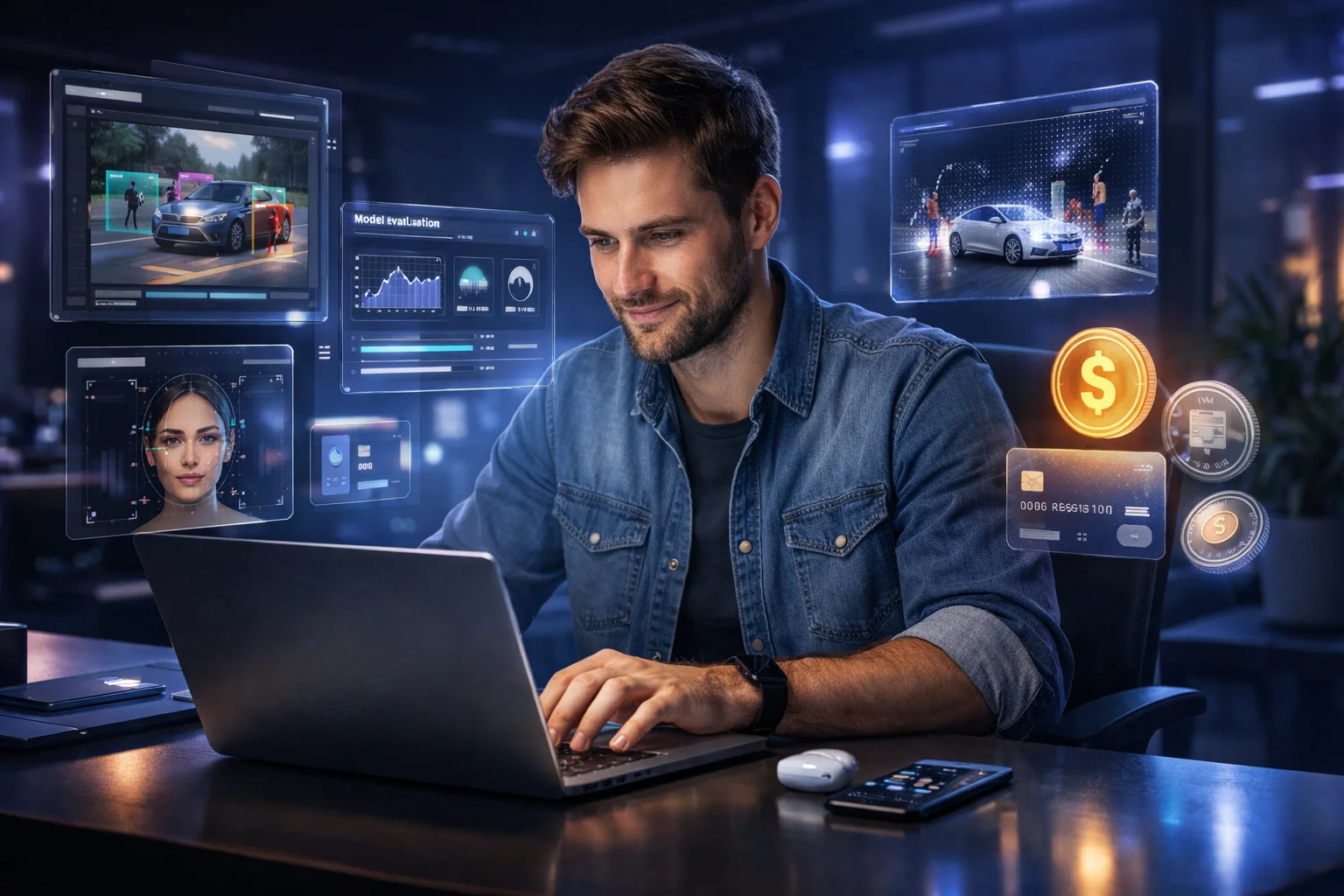 AI Tools That Actually Pay You Money (Not Just "Help" You Make It) 1 Person using AI platforms that pay for data annotation and AI evaluation tasks