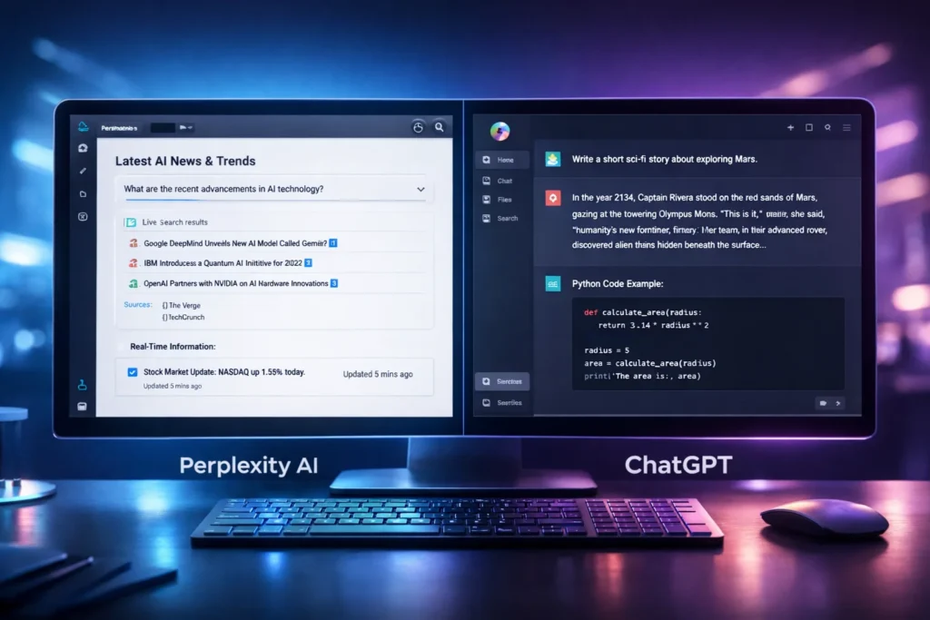 1-1024x683 Perplexity AI vs ChatGPT: Which is Better for Research? (2026 Test Results)
