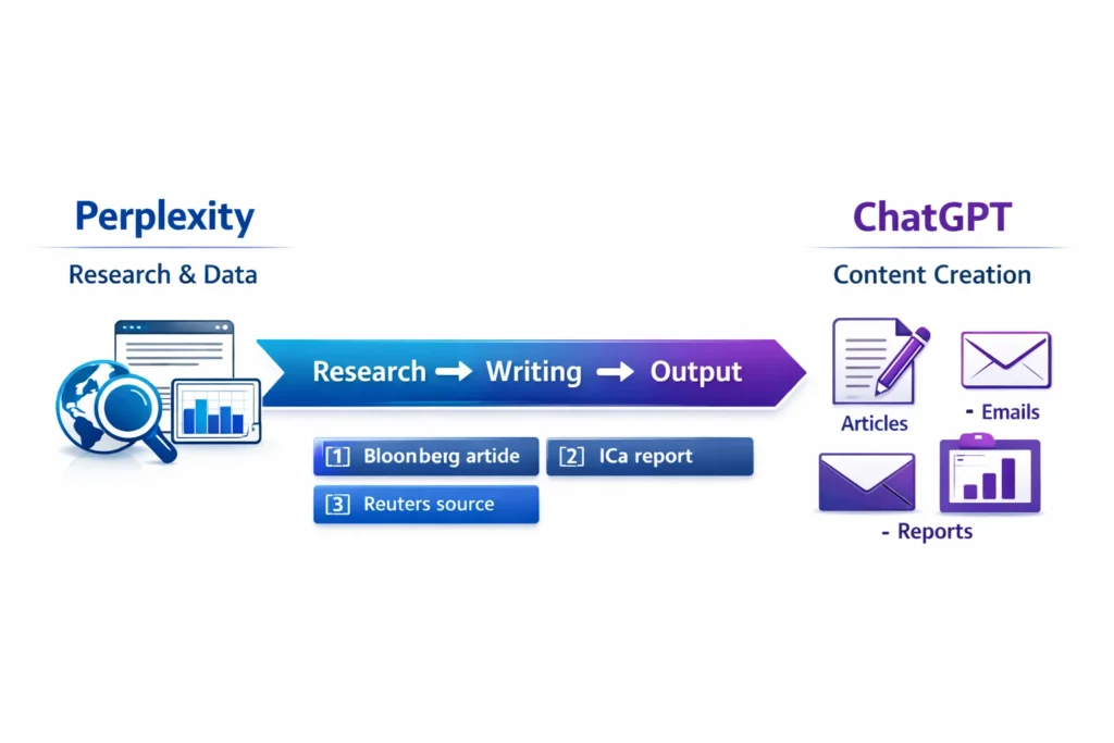 Hybrid-Workflow-Diagram-1024x683 Perplexity AI vs ChatGPT: Which is Better for Research? (2026 Test Results)