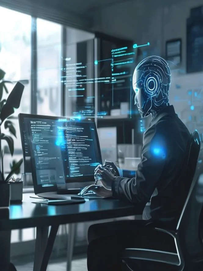 professional_business_person_writing_an_email_while_an_intelligent_ai_assistant_generates_text_automatically Best Free AI Email Writing Tools in 2026 (No Credit Card)